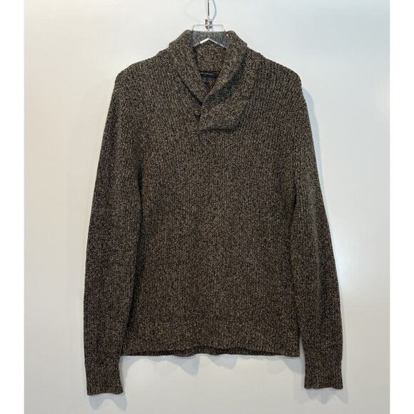 Banana Republic Brown Wool Blend Shawl Collar‎ Sweater Mens Size Medium (M) - Picture 1 of 4